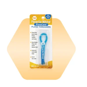 Pearlie White Floss Threaders 30’s – Easy Flossing Around Braces, Bridges & Dental Appliances