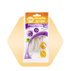 Pearlie White Floss Picks 36’s – F-Shaped Front Teeth & Y-Shaped Back Teeth Cleaning